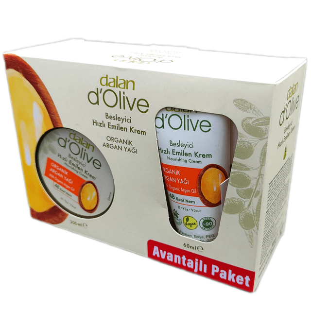 DALAN d&#039;Olive ZESTAW 360ml Krem Arganowy 60ml + 300ml IDEALNY NA PREZENT!