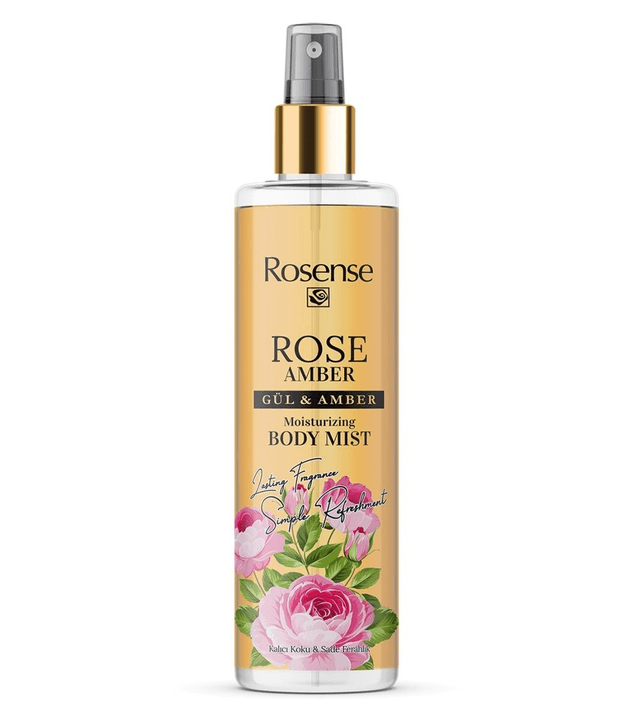 ROSENSE Body Mist Bursztynowo-Różany Spray Do Ciała 200ml