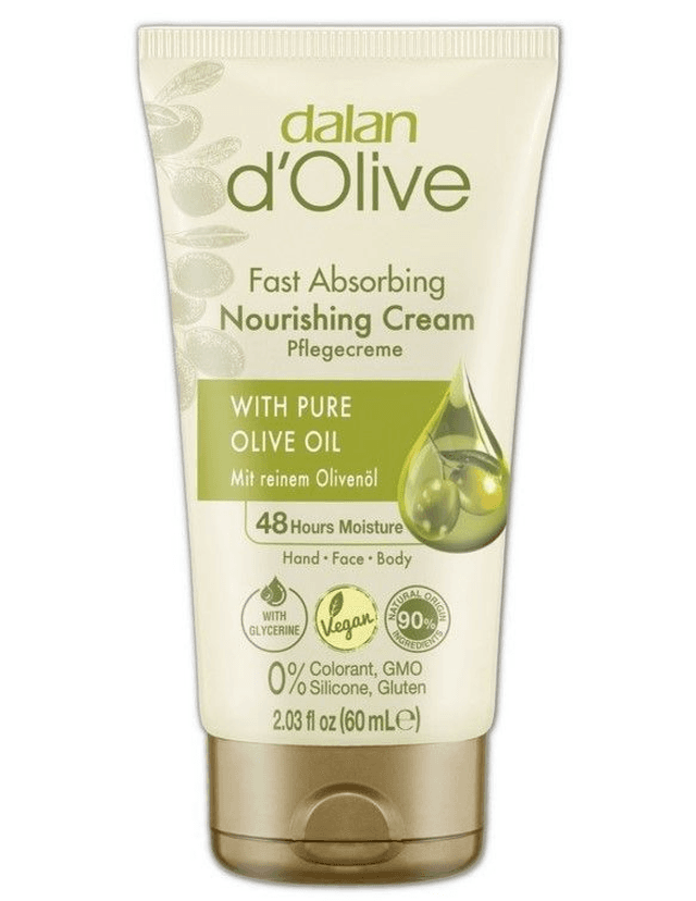 DALAN d&#039;Olive 60ml Odżywczy Lekki Krem do Rąk, Twarzy i Ciała z Oliwą z Oliwek